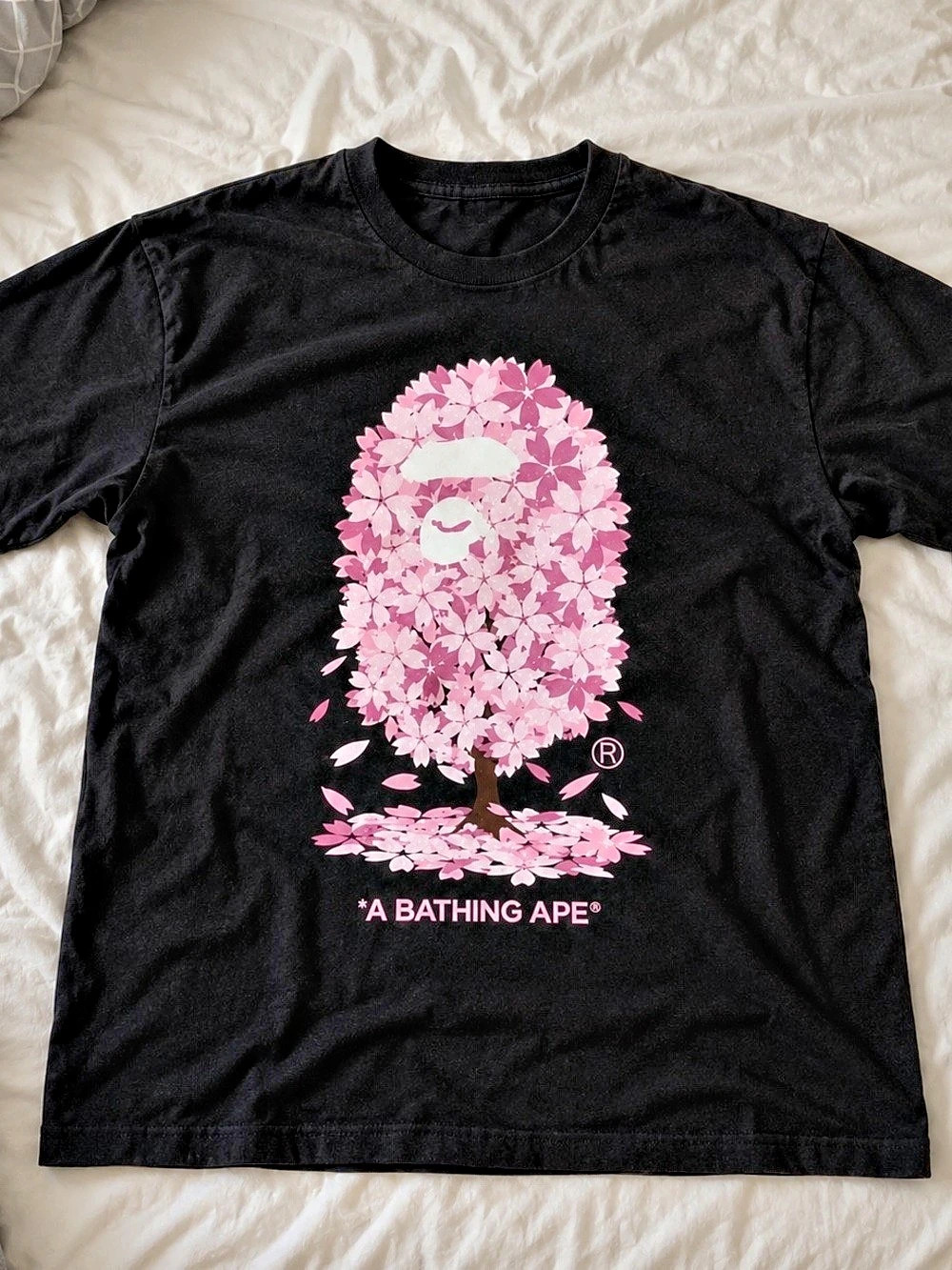 BAPE Cherry Blossom Head Graphic Tee – Black (Gildan Reprint)